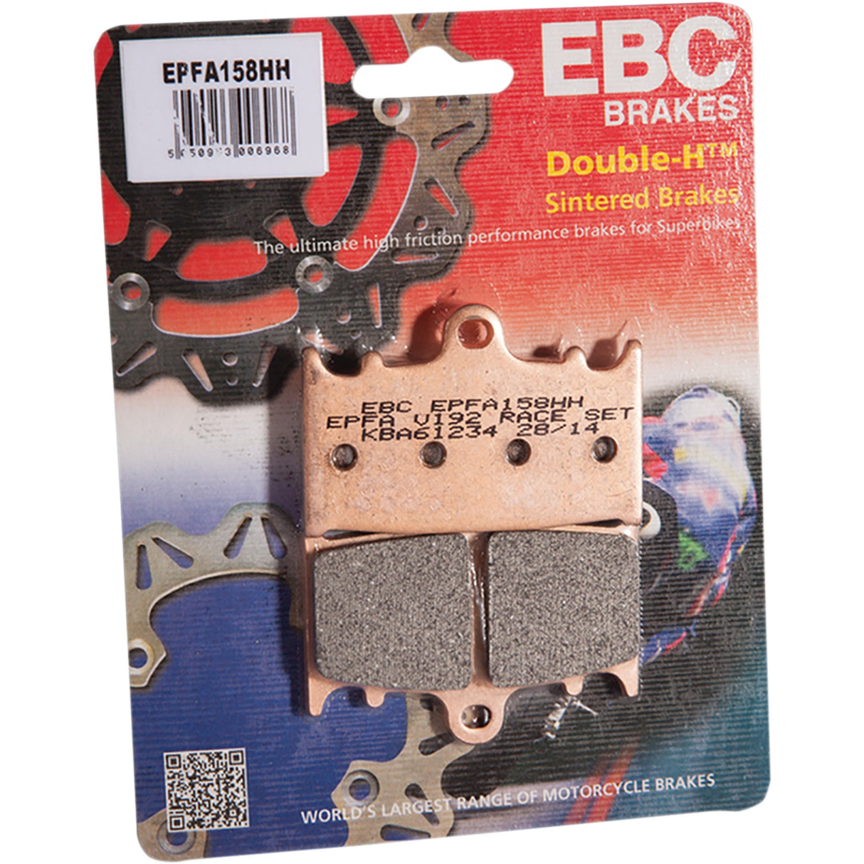 EBC Extreme Performance Sintered "epfa" Brake Pads - EPFA158HH For Kawasaki Motorcycles 1989-2023 | Suzuki Motorcycles 1989-2016