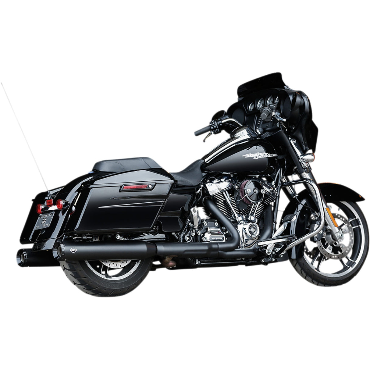 S&S Cycle GNX Slip-On Mufflers 4-1/2" Black M8 - 550-0990 For Harley Touring 2017-2026