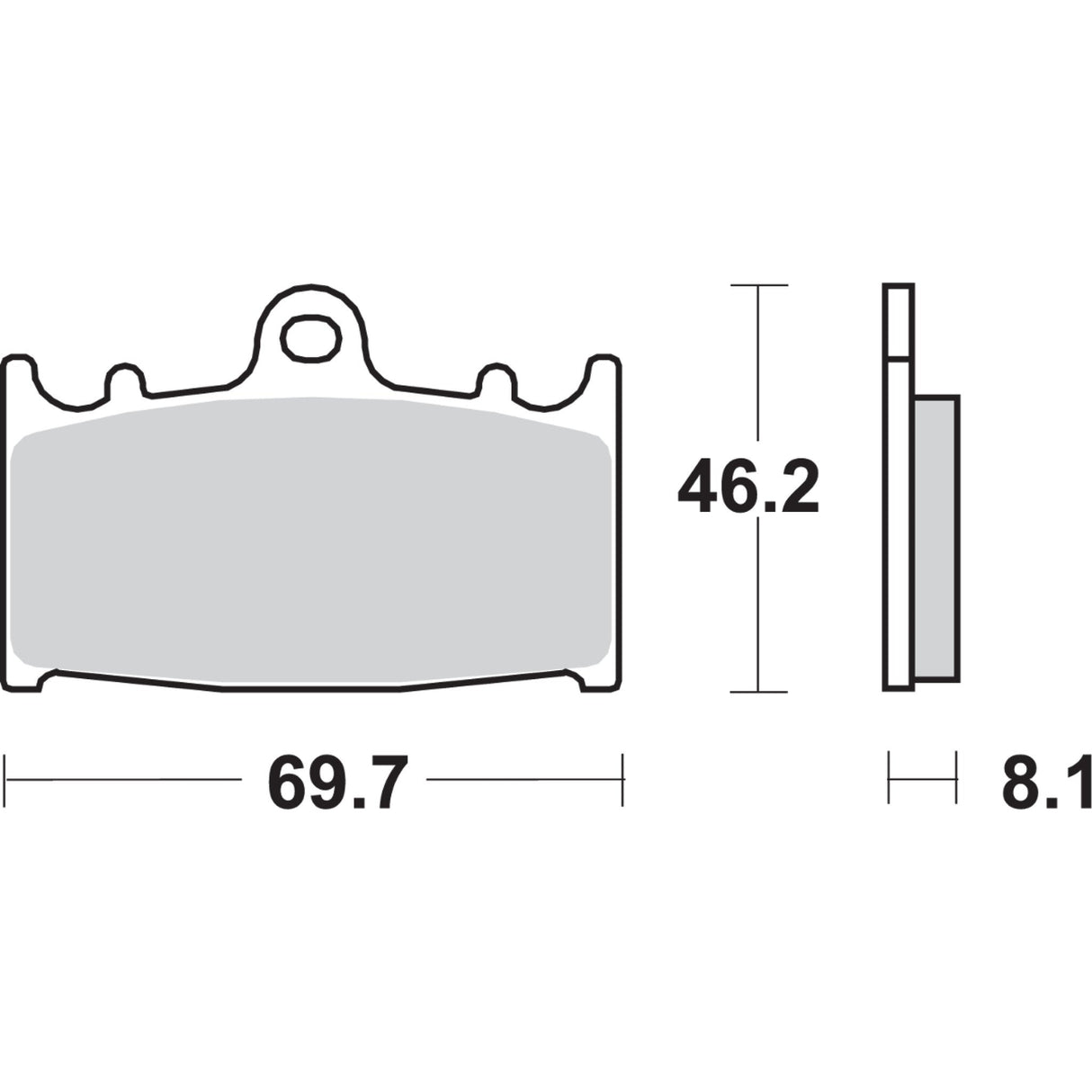 SBS 1722-0695 631HS HS Street Excel Sintered Front Brake Pads HS Brake Pads - Vulcan - 631HS