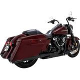Vance & Hines Twin Slash Slip-On Muffler Black - 46672 For Harley Touring 2017-2026