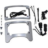 Custom Dynamics Turn Signal Eliminator With Tri Radius Illuminated Plate Frame Chrome - TS-ELIM-06BCM-C For Harley Touring 2014-2025