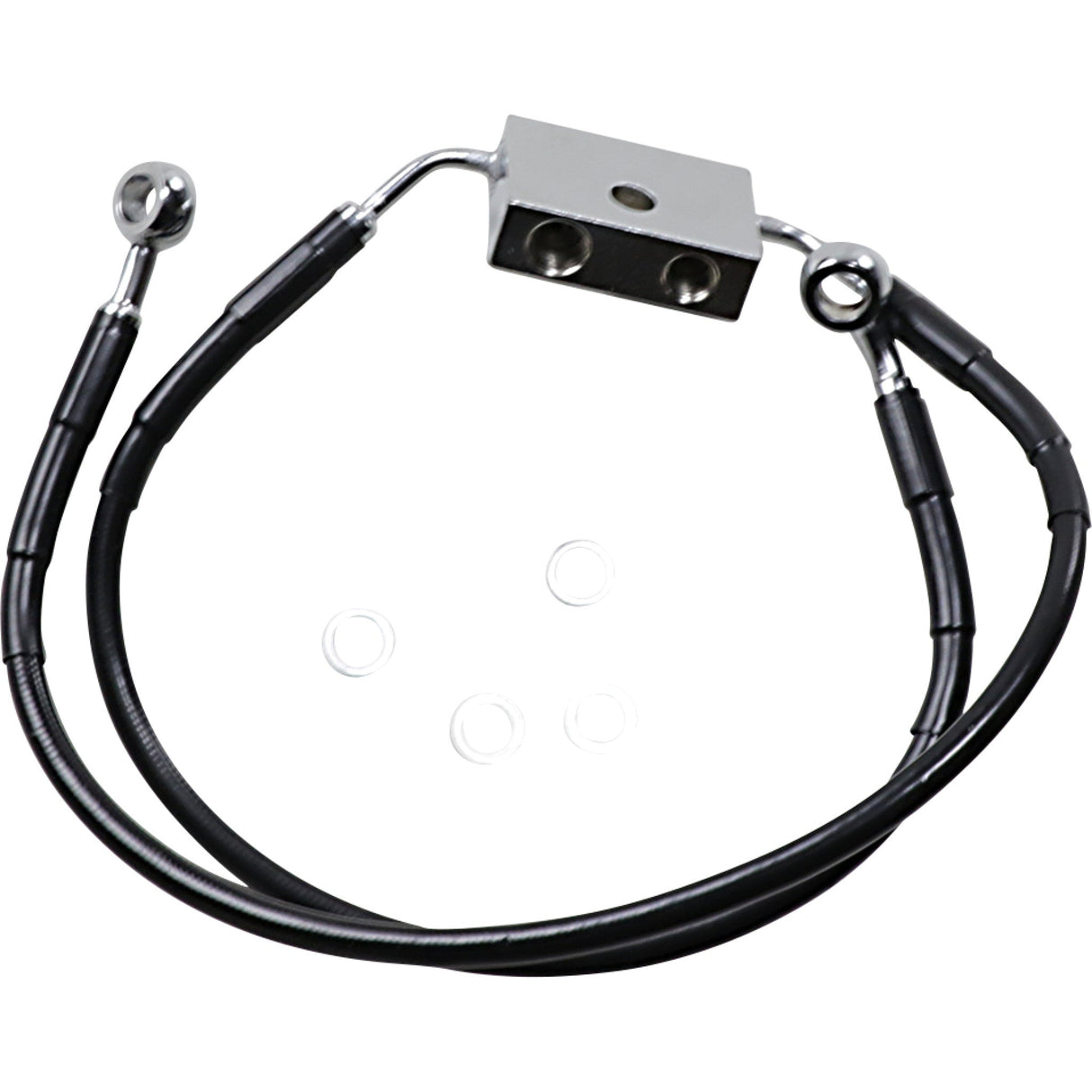 DRAG SPECIALTIES Brake Line Front - Black
