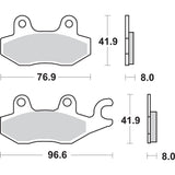 SBS 1722-0734 638HF HF Street Ceramic Organic Brake Pads HF Brake Pads