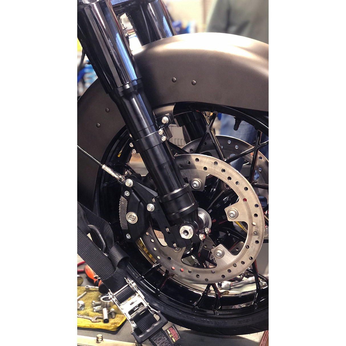 Alloy ART Next Gen Lower Front Legs 49 Mm Lower Black Anodized - 49LLFL-2ABS For Harley Touring 2014-2020