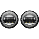 Custom Dynamics ProGLOW™ 4-1/2" Passing Lamps With Color Changing Halos Chrome - PG-45-C For Harley Motorcycles 1979-2025