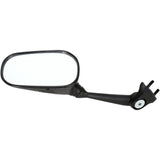 EMGO 0640-0709 20-57902 OEM-Style Replacement Mirror Mirror - Side View - Oval - Black - Left