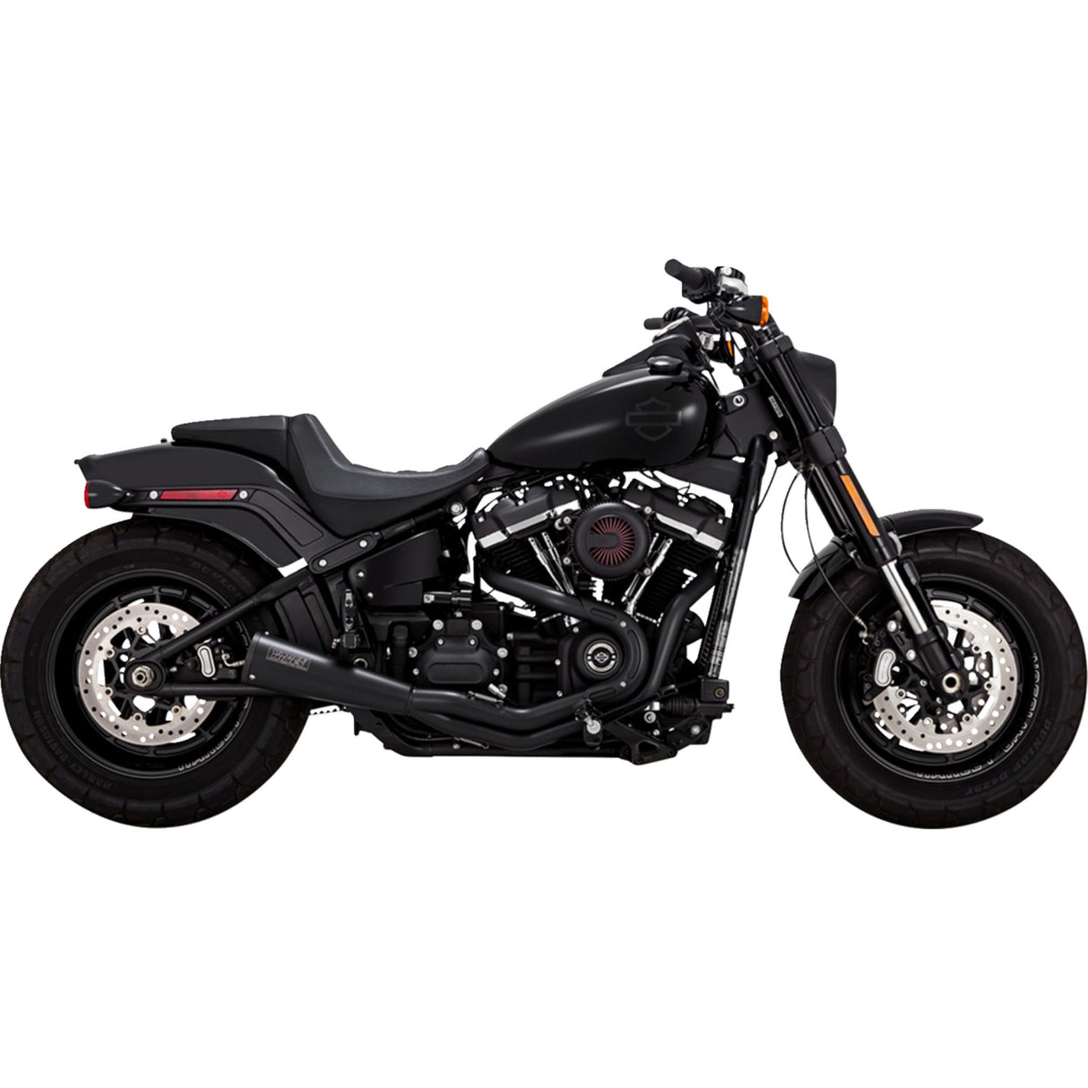Vance & Hines 2-Into-1 Upsweep Exhaust System Black Stainless Steel - 47323 For Harley Softail 2018-2024