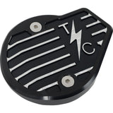 Thrashin Supply CO. Cam Cover Gen 2 Finned Twice Cut Black M8 - TSC-3029-4 For Harley Touring 2023-2026