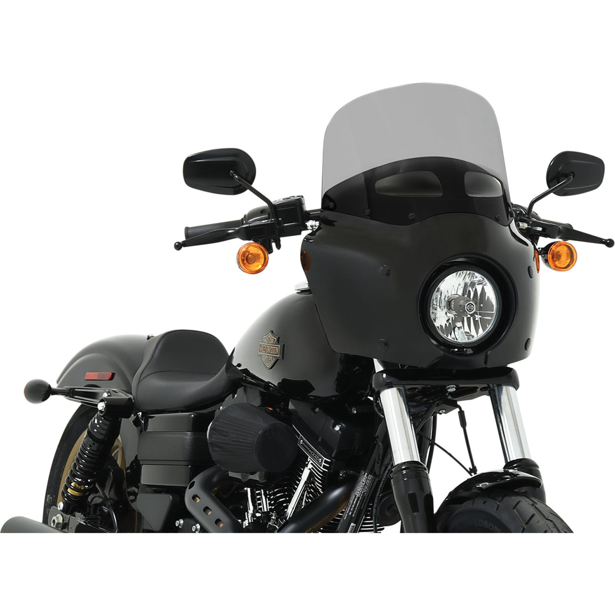 MEMPHIS SHADES 2350-0460 MEP87412 Road Warrior Windshield — Includes Vent - Vented - Black Smoke -11"