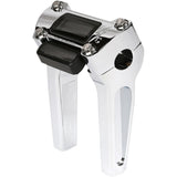 Thrashin Supply CO. Handlebar Risers Straight 6" Gauge Cutout Chrome - TSC-6025-3 For Harley Softail 2018-2025