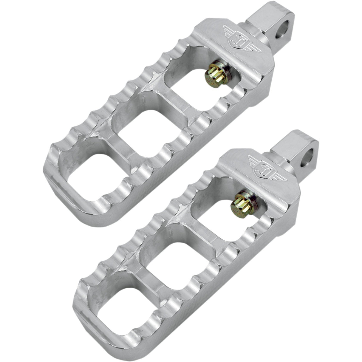 JOKER MACHINE 1620-1147 08-61-1 Adjustable Serrated Billet Footpegs - Clear