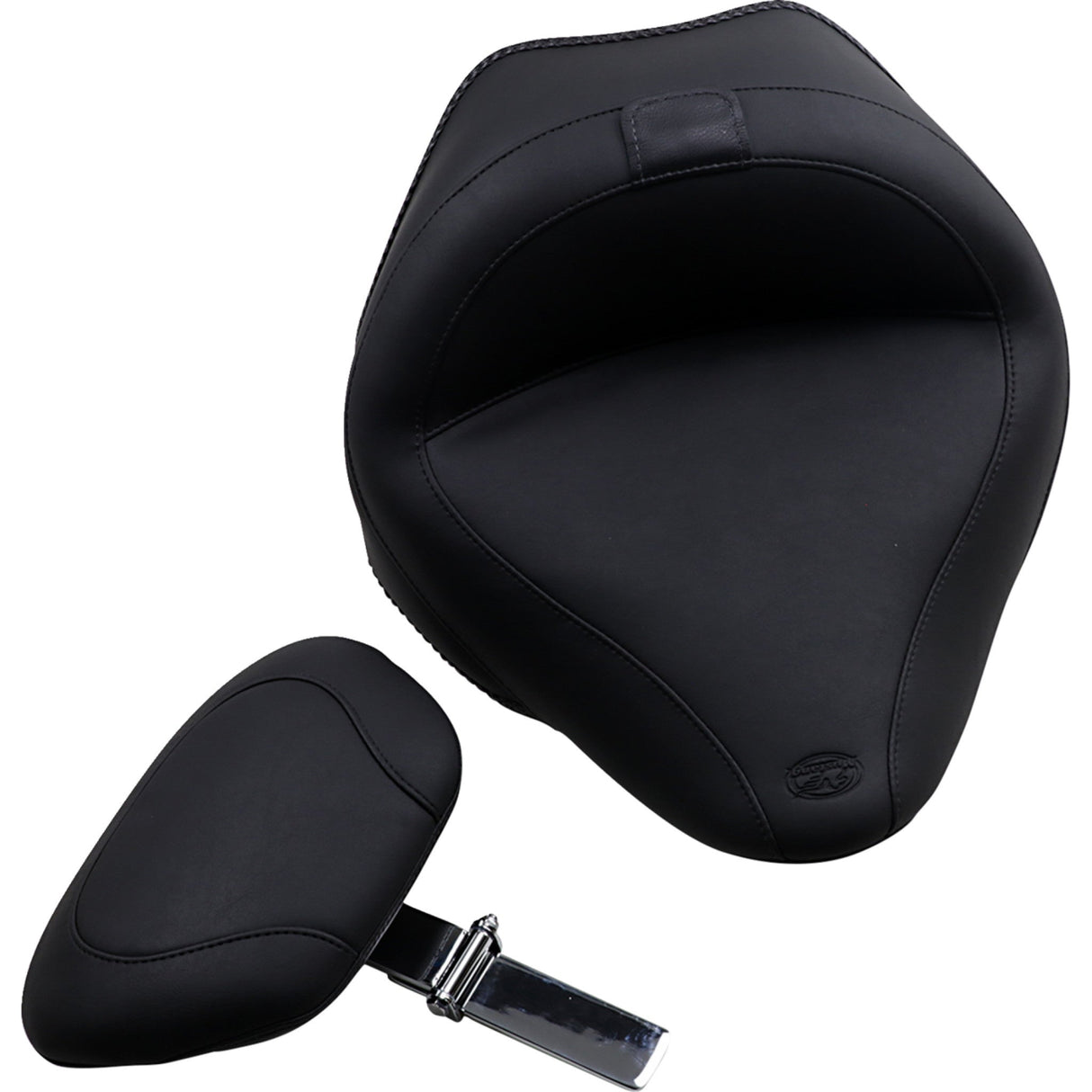 Mustang Wide Solo Seat With Removable Backrest With Backrest Vintage Black Smooth FL FX - 79742 For Harley Blackline / Softail Slim 2011-2017