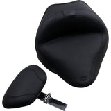 Mustang Wide Solo Seat With Removable Backrest With Backrest Vintage Black Smooth FL FX - 79742 For Harley Blackline / Softail Slim 2011-2017