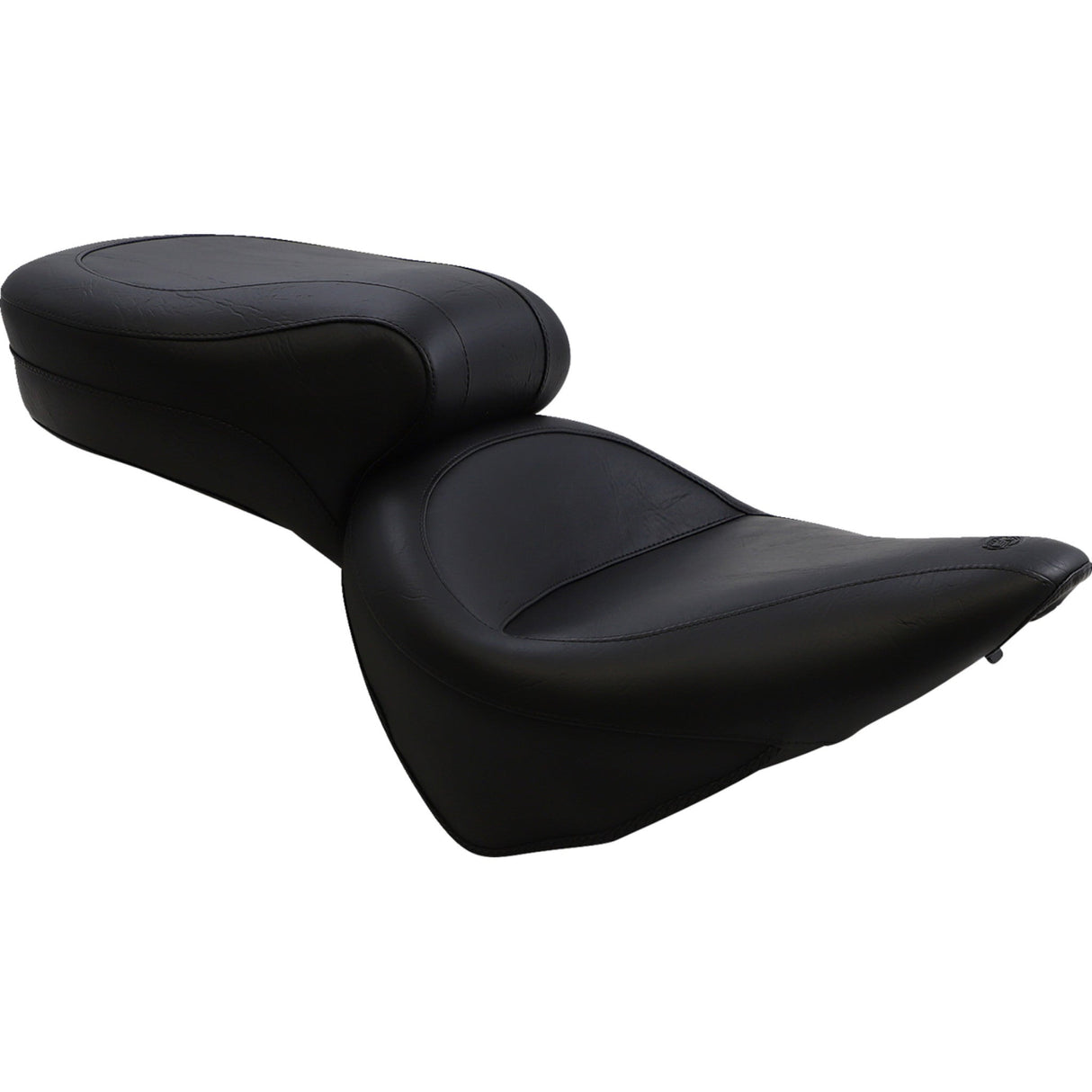 Mustang Vintage Style Seat Wide Smooth Black - 75073 For Harley Softail 2000-2007