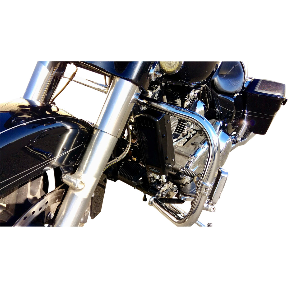 Ultracool Side Mount Oil Cooler With Fan Kit Gloss Black FXR Touring - SMT-1G For Harley Motorcycles 1984-2008