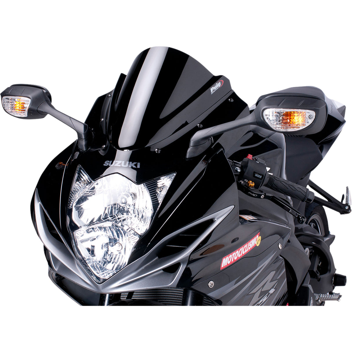 PUIG HI-TECH PARTS 2301-2610 5605N Z-Racing Windscreen Race Windscreen - 11" - Black - Suzuki
