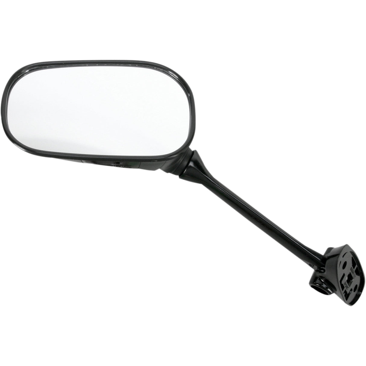 EMGO 0640-0713 20-97212 OEM-Style Replacement Mirror Mirror - Side View - Oval - Black - Left