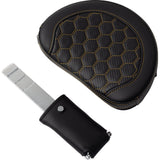 Saddlemen Honeycomb Roadsofa™ Seat Honeycomb Gold Stitch With Backrest Extended Reach - 808-07B-190B7 For Harley Touring 2008-2025