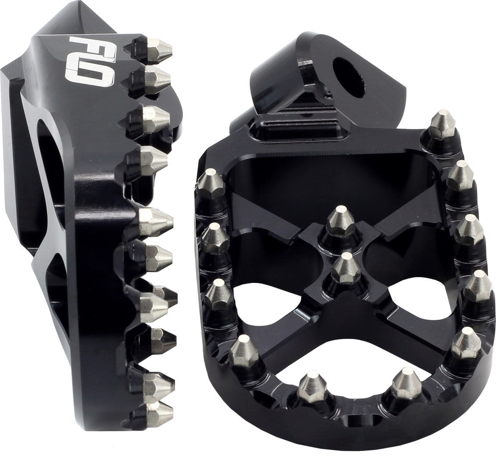 Flo Motorsports PRO Series Foot Pegs Black - FPEG-796BLK Suzuki RMZ 250 / RMZ 450 2010-2026