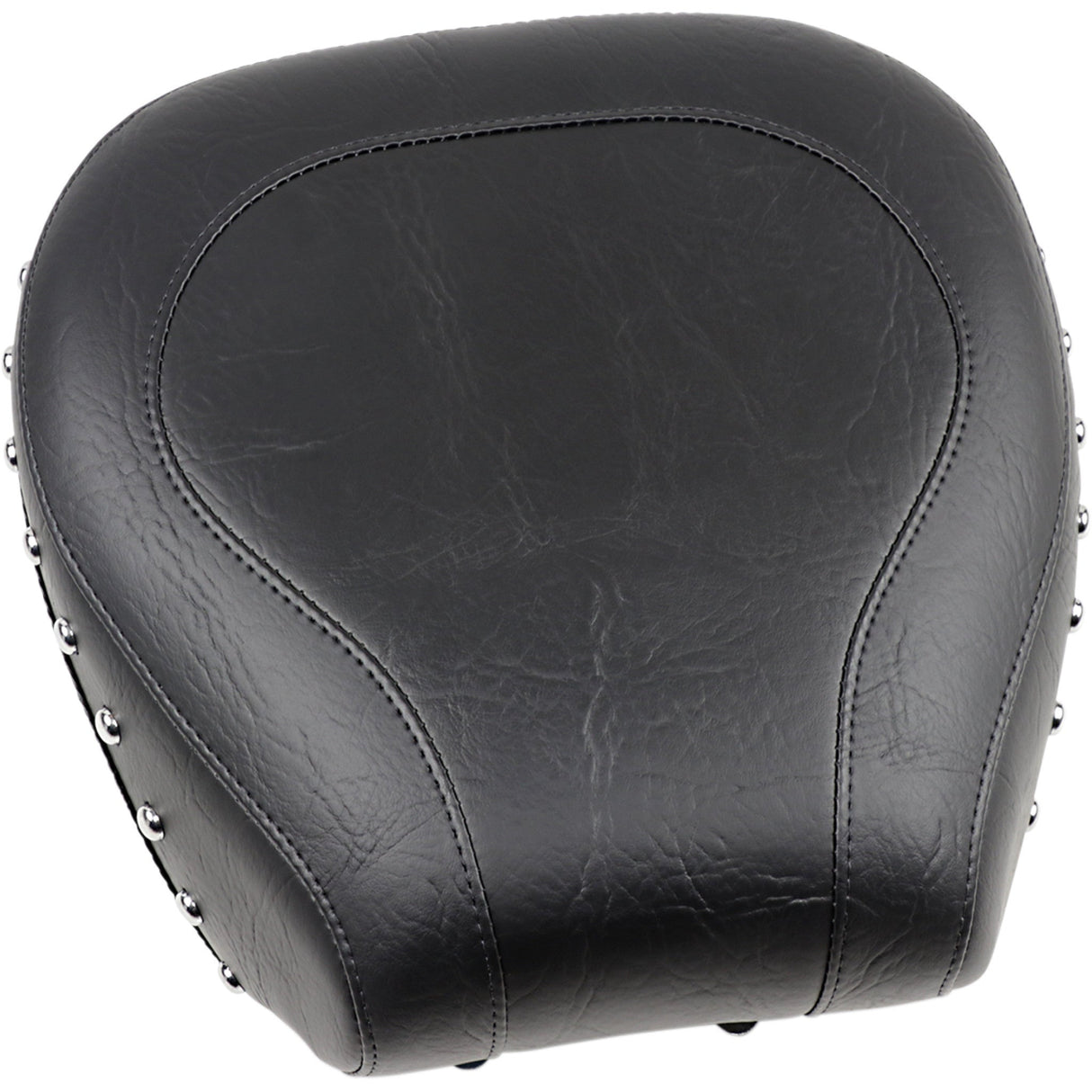 Mustang Wide Rear Seat Studded Black - 75509 For Harley Softail 1984-1999
