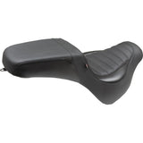 Mustang Squareback 2-Up Seat Black Tuck-N-Roll Fat Bob - 76005 For Harley Softail 2018-2023