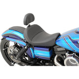DRAG SPECIALTIES 0803-0555 Solo Seat with EZ Glide II™ Backrest Option Solo Seat - Mild Stitched - Driver's Backrest - FXD/FLD '06-'17