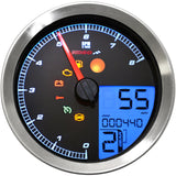 KOSO NORTH AMERICA 2211-0169 BA051201 HD-04 Speedometer/Tachometer Multi-Function Speedometer/Tachometer - HD-04 - Chrome