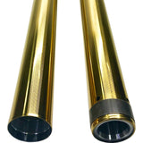 PRO-ONE Perf.mfg. Fork Tubes 49 Mm 25.50" Gold - 105120G For Harley Motorcycles 2006-2017