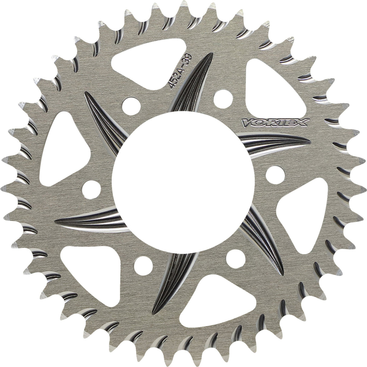 VORTEX 1211-0558 452A-39 Aluminum Rear Sprocket Aluminum Sprocket - Silver - Rear - 39 Tooth