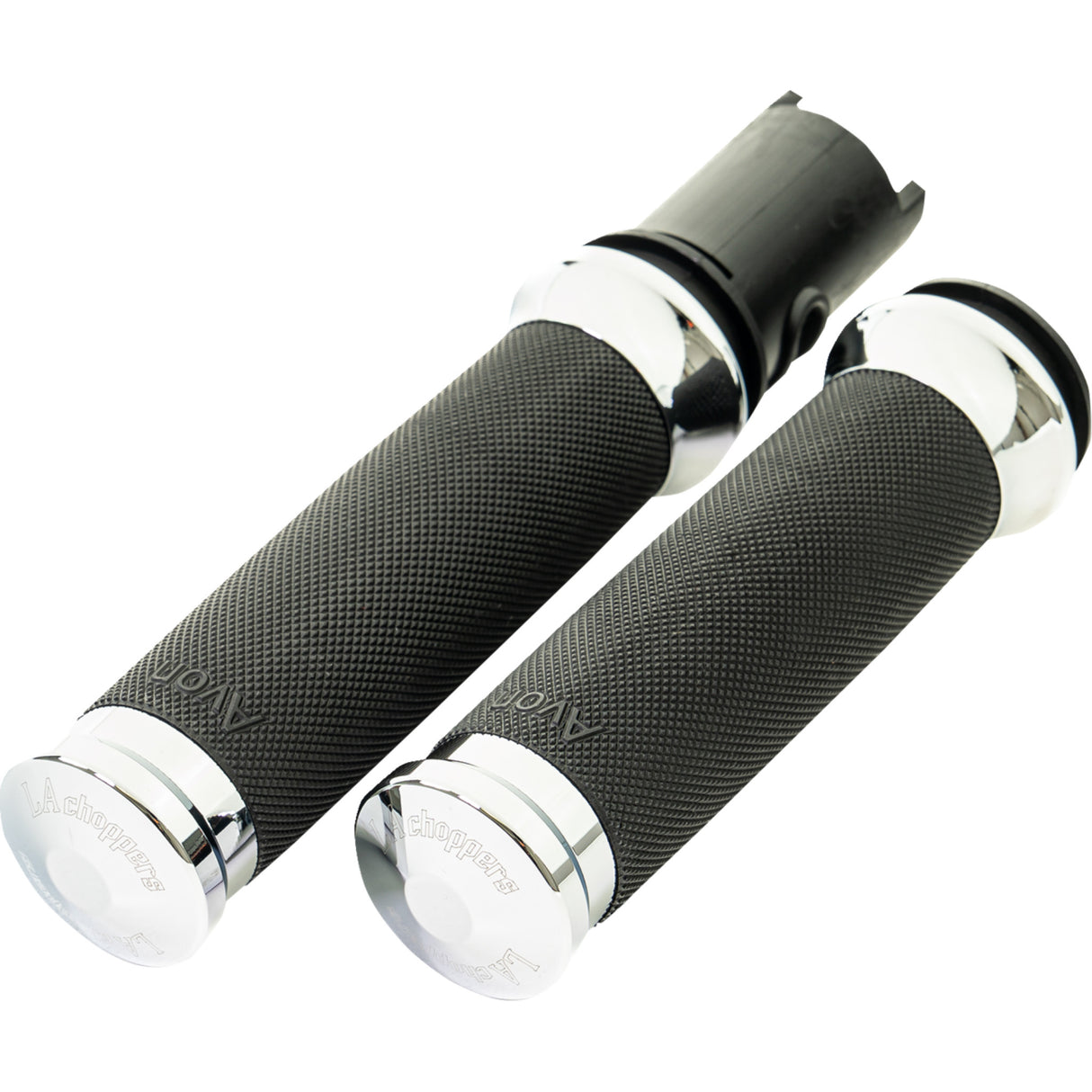 LA Choppers County Line Grips TBW Chrome - LA-7493-01 For Harley Touring 2023-2026
