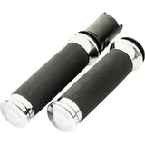 LA Choppers County Line Grips TBW Chrome - LA-7493-01 For Harley Touring 2023-2026