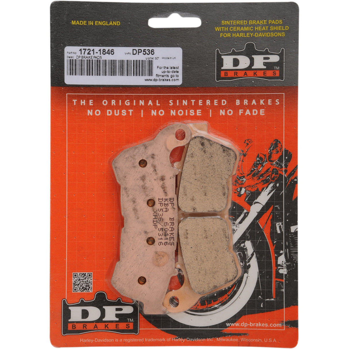 Dp Brakes Brake Pad - DP536 For Harley Sportster 2014-2022