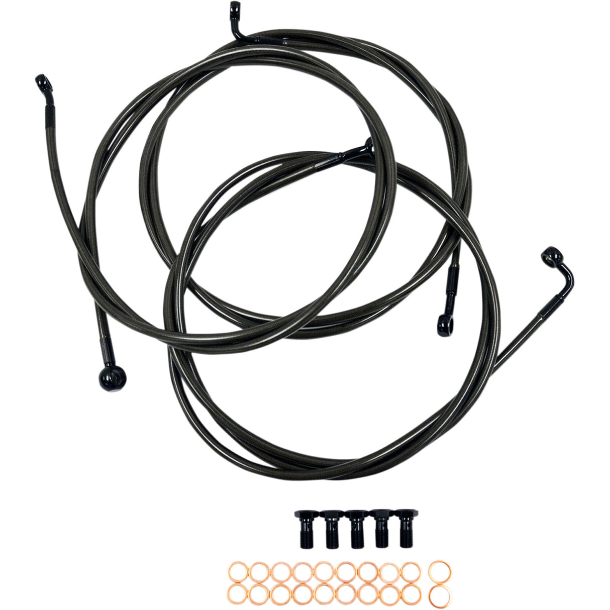 La Choppers Midnight Series Brake Line - LA-8052B19M For Harley Touring 2014-2020