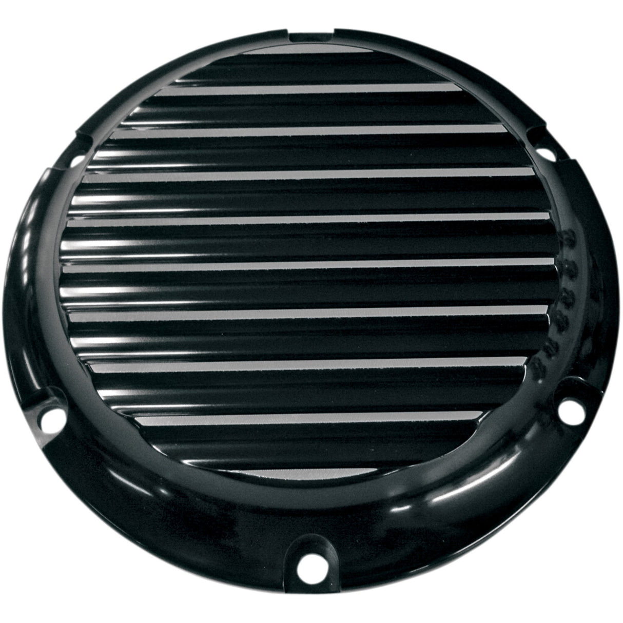 Joker Machine Billet Derby Cover Finned Black Silver Anodized 5 Hole - 10-690B For Harley Sportster 2004-2022