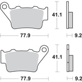 SBS 1722-0699 675LS LS Street Excel Sintered Rear Brake Pads LS Brake Pads - 675LS