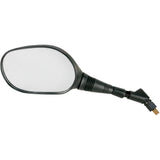 EMGO 0640-0704 20-55232 OEM-Style Replacement Mirror Mirror - Side View - Oval - Black - Left
