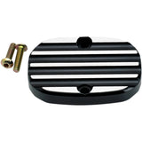 Joker Machine Master Cylinder Cover Finned Black - 08-008B For Harley Touring 2008-2024