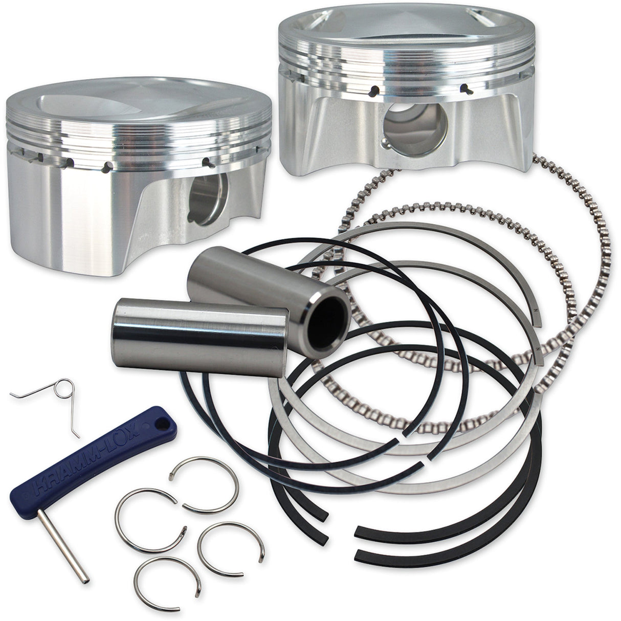 S&S Cycle Big Bore Forged Piston Kit 3.937" Bore 98" Twin Cam Standard - 920-0101 For Harley Motorcycles 1999-2006