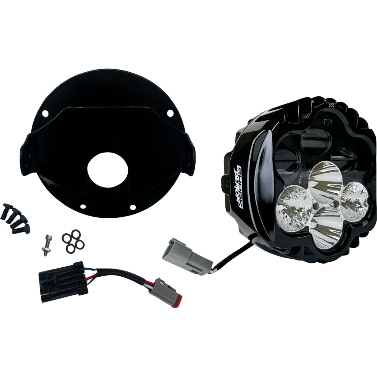 CUSTOM DYNAMICS 2001-2833 SD2-LRST-W Shark Demon® 2 Performance LED Headlight - Low Rider ST