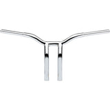 LA CHOPPERS 0601-4940 LA-7338-12 Kage Fighter Welded Bent-Riser Handlebar - One Piece - Bent - 12" - Chrome