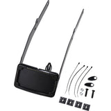 CYCLE VISIONS 2030-1441 CV4655B Curved License Plate Frame and Mount with License Plate Light LP Plate Frame & Mount with Signals - FLSL - Black