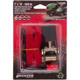ERICKSON 3920-0400 01400 1" X 15' Light Duty Ratchet Strap Ratchet Strap - 1" x 15' - Red