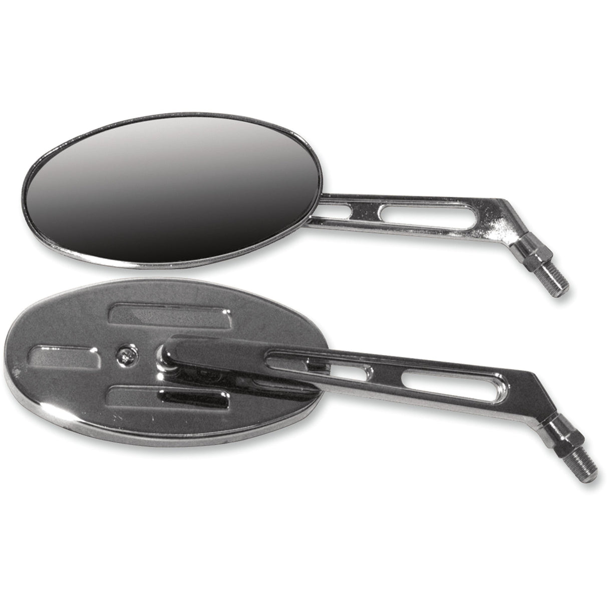 EMGO 20-26305 20-26305 Billet Oval Mirrors Oval Mirror - Billet - Short Stem