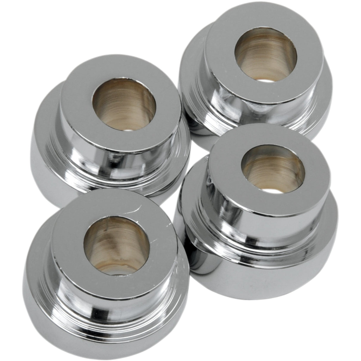LA CHOPPERS 0602-0572 LA-7400-10 Angled Handlebar Riser Bushing Kit - Riser Adapter - 10° - Chrome