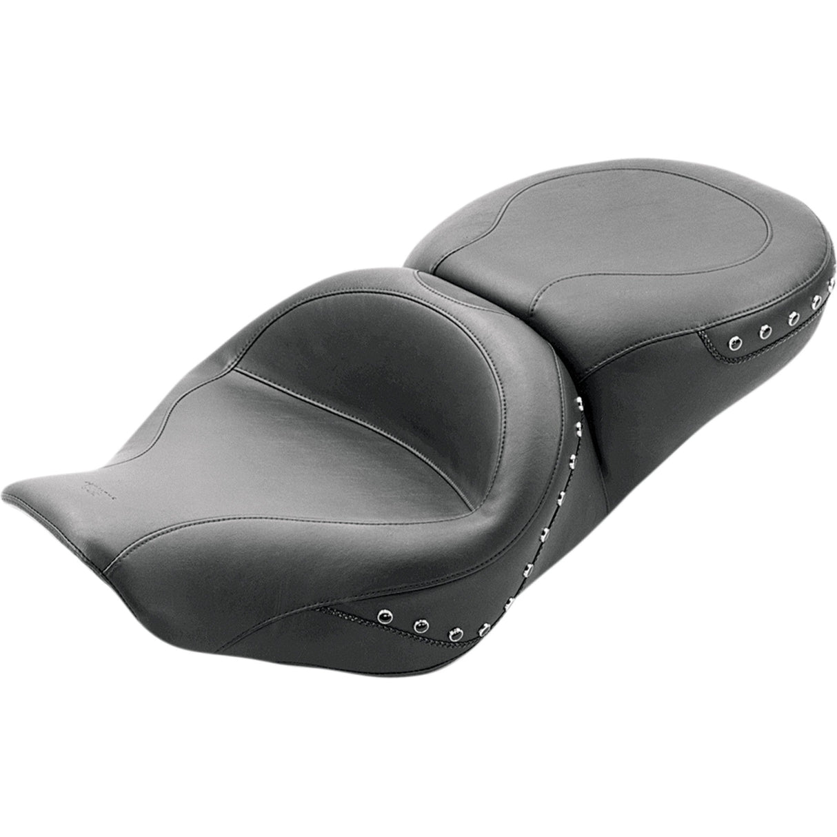 Mustang Wide Studded 2-Up Touring Seat Studded - 75577 For Harley Touring 1997-2007