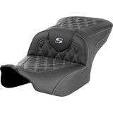 Saddlemen Roadsofa™ Lattice Stitch Seat Without Backrest Silver Stitch - 823-07-18205 For Harley Touring 2023-2026