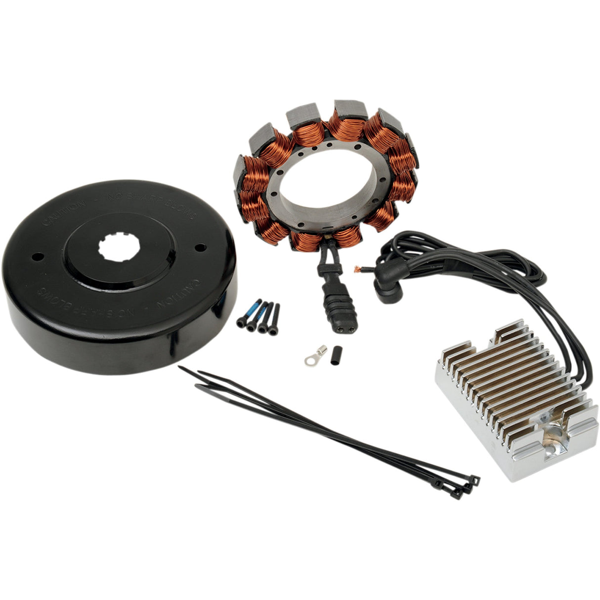Drag Specialties Heavy-Duty 32A Charging Kit Chrome Regulator For Harley Motorcycles 1969-1996