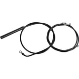 LA CHOPPERS 0662-1258 LA-8062KT-16B Standard Black Vinyl Braided Handlebar Cable/Brake Line Kit — Ape Hanger - 15" - 17" Ape Hanger Handlebars - Black Vinyl