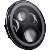 Custom Dynamics 7" Halo Headlamp With Touring Adapter 7" LED Black - CD-7-14-B For Harley Motorcycles 1984-2026
