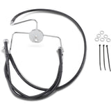 DRAG SPECIALTIES Extended Length Black Vinyl Brake Line Kit Front